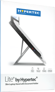 The Lite by Hypertec is a ultra lightweight (just 220g) height adjustable laptop stand. This innovative design provides a stable and height adjustable platform for your laptop. Ideal for mobile users the LSTAND03 improves the poor posture promoted by lapt