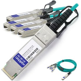 Mellanox MC2609125-007-AOC Compatible TAA Compliant 40GBase-AOC QSFP+ to 4xSFP+ Active Optical Cable (850nm, MMF, 7m)