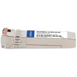 1000Base-BX SFP Transceiver, SMF, 1490nmTx/1310nmRx, 60km, LC, DOM