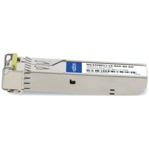 1000Base-BX SFP Transceiver, SMF, 1550nmTx/1490nmRx, 80km, LC, DOM