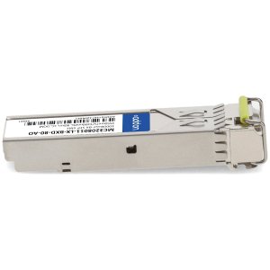 1000Base-BX SFP Transceiver, SMF, 1550nmTx/1490nmRx, 80km, LC, DOM