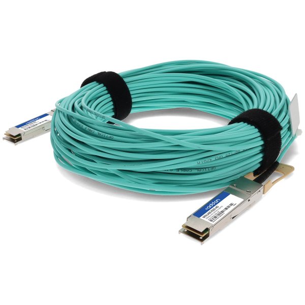 AddOn Networks MFA1A00-E020-AO InfiniBand/fibre optic cable 20 m QSFP28 Aqua colour, Silver