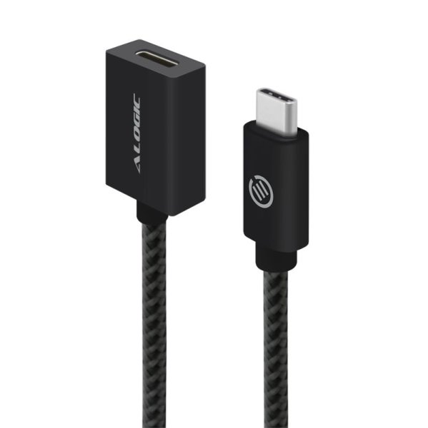 ALOGIC 0.5m USB 3.1 (Gen 2) USB-C to USB-C Extension Cable - Male to Female - Black - Prime Series