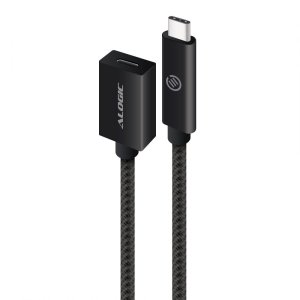 ALOGIC 0.5m USB 3.1 (Gen 2) USB-C to USB-C Extension Cable - Male to Female - Black - Prime Series