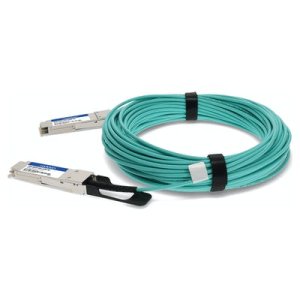 AddOn Networks PAN-QSFP-AOC-20M-AO InfiniBand/fibre optic cable QSFP+ Aqua colour, Silver