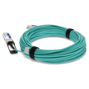 AddOn Networks PAN-QSFP-AOC-20M-AO InfiniBand/fibre optic cable QSFP+ Aqua colour, Silver