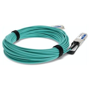 AddOn Networks PAN-QSFP-AOC-20M-AO InfiniBand/fibre optic cable QSFP+ Aqua colour, Silver