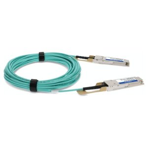 AddOn Networks PAN-QSFP28-AOC-3M-AO InfiniBand/fibre optic cable Aqua colour, Silver