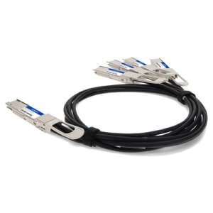 MSA and TAA Compliant 200GBase-CU QSFP-DD 200G to 4xQSFP28 50G NRZ Direct Attach Cable (Passive Twinax, 1m)