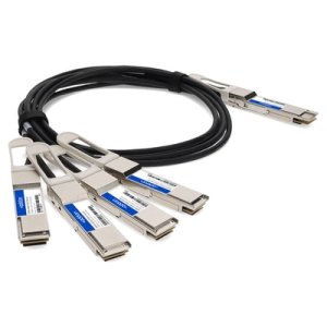 MSA and TAA Compliant 200GBase-CU QSFP-DD 200G to 4xQSFP28 50G NRZ Direct Attach Cable (Passive Twinax, 2.5m)