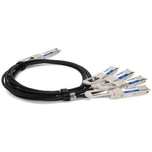 MSA and TAA Compliant 200GBase-CU QSFP-DD 200G to 4xQSFP28 50G NRZ Direct Attach Cable (Passive Twinax, 1m)