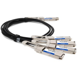 MSA and TAA Compliant 200GBase-CU QSFP-DD 200G to 4xQSFP28 50G NRZ Direct Attach Cable (Passive Twinax, 1m)