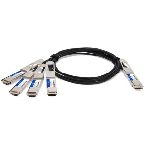 MSA and TAA Compliant 200GBase-CU QSFP-DD 200G to 4xQSFP28 50G NRZ Direct Attach Cable (Passive Twinax, 1m)