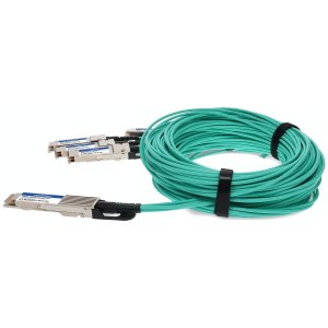 AddOn Networks Q400G-4Q56G-AOC10M-AO InfiniBand/fibre optic cable 10 m QSFP-DD 4x QSFP56 Turquoise