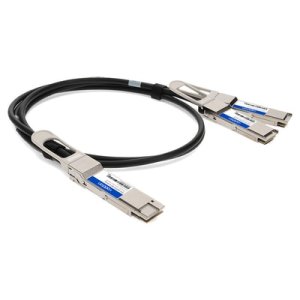 Compatible TAA Compliant 200GBase-CU QSFP-DD 200G to 2xQSFP28 100G NRZ Direct Attach Cable (Passive Twinax, 1m)