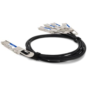 Cisco QDD-4QSFP28-400-CU2M Compatible TAA Compliant 200GBase-CU QSFP-DD 200G to 4xQSFP28 50G NRZ Direct Attach Cable (Passive Twinax, 2m)