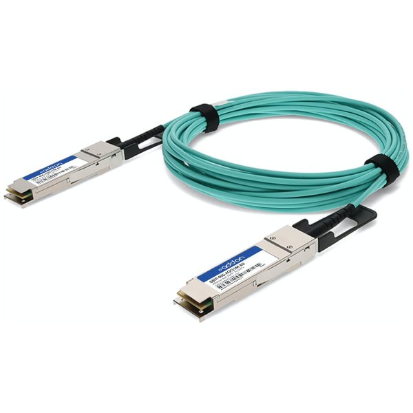 MSA and TAA Compliant 40GBase-AOC QSFP Transceiver (Active Optical Cable, 11m, DOM)