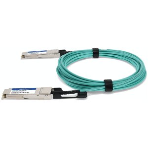 MSA and TAA Compliant 40GBase-AOC QSFP Transceiver (Active Optical Cable, 11m, DOM)