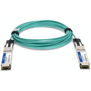 MSA and TAA Compliant 40GBase-AOC QSFP Transceiver (Active Optical Cable, 11m, DOM)