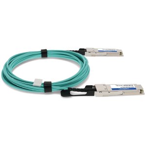 MSA and TAA Compliant 40GBase-AOC QSFP Transceiver (Active Optical Cable, 12m, DOM)