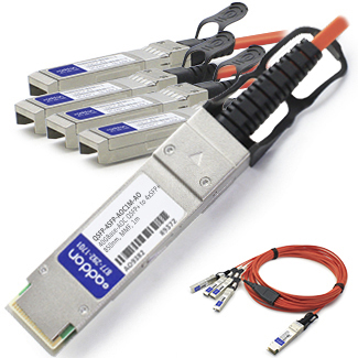 AddOn Networks QSFP-4SFP-AOC1M-AO InfiniBand/fibre optic cable 1 m QSFP+ 4xSFP+