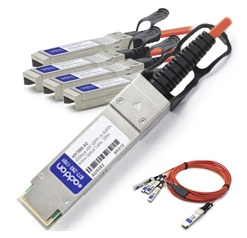 AddOn Networks 15m QSFP+ - 4xSFP+ InfiniBand/fibre optic cable QSFP+ 4xSFP+ Orange