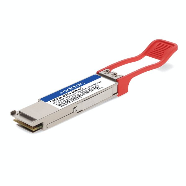 MSA and TAA OTU-4-ER4 100GbE Dual-Rate QSFP28 Transceiver (SMF, 1295nm to 1309nm, 40km, LC, DOM)