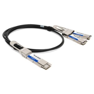 MSA and TAA Compliant 200GBase-CU QSFP-DD 200G to 2xQSFP28 100G NRZ Direct Attach Cable (Passive Twinax, 1m)