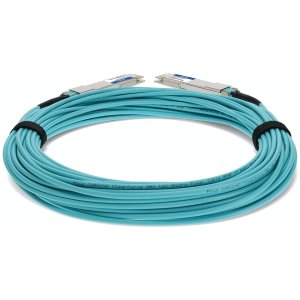 MSA and TAA Compliant 400GBase-AOC QSFP-DD to QSFP-DD Active Optical Cable (850nm, MMF, 30m)