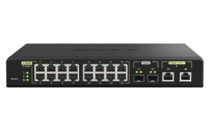 QNAP QSW-M2116P-2T2S network switch Managed L2 2.5G Ethernet Power over Ethernet (PoE) Black
