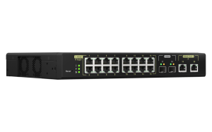 QNAP QSW-M2116P-2T2S network switch Managed L2 2.5G Ethernet Power over Ethernet (PoE) Black