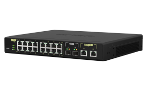 QNAP QSW-M2116P-2T2S network switch Managed L2 2.5G Ethernet Power over Ethernet (PoE) Black