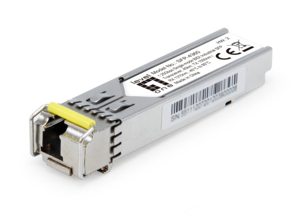 LevelOne 1.25Gbps Single-mode BIDI Industrial SFP Transceiver, 40km, TX 1550nm / RX 1310nm, -40°C to 85°C