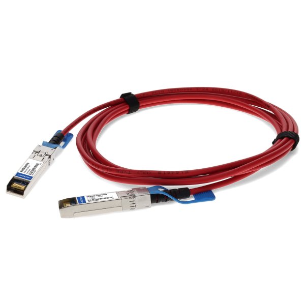 Cisco SFP-H10GB-CU4M Compatible TAA Compliant 10GBase-CU SFP+ to SFP+ Direct Attach Cable Red (Passive Twinax, 4m)