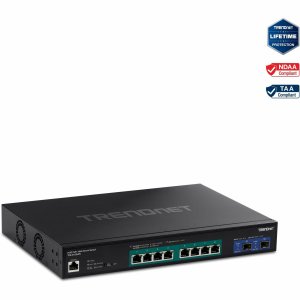 TrendNet TPE-3102WS 10-Port 2.5G Web Smart PoE+ Switch with 10G SFP+ Slots