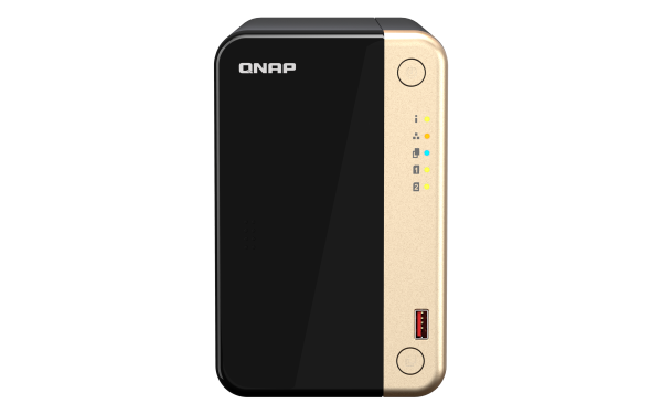 QNAP TS-264 NAS Tower Ethernet LAN Black, Gold N5095