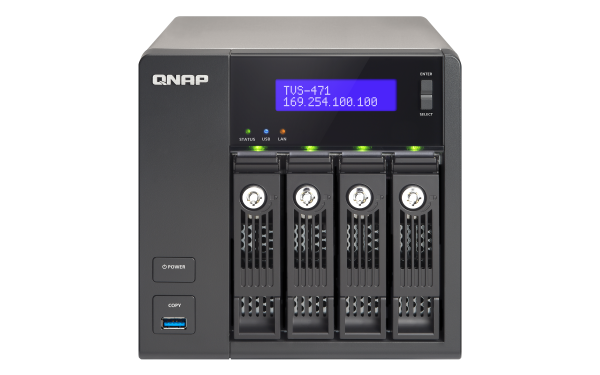 QNAP TVS-471 NAS Tower Intel® Core™ i3 i3-4150 4 GB DDR3 QNAP Turbo System Black