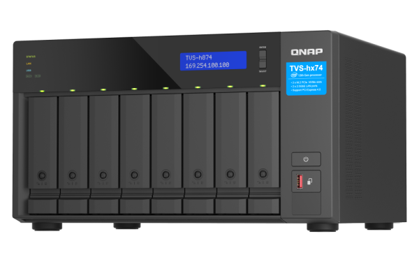 QNAP TVS-h874X NAS Tower Ethernet LAN Black