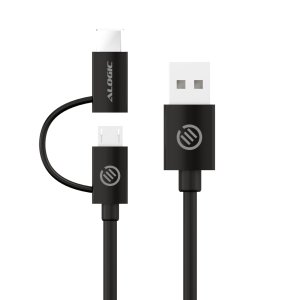 ALOGIC 1m USB 2.0 USB-A to USB-C & Micro USB-B Combo Cable for Charge & Sync - Male to Male