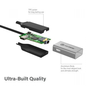 10cm USB-C (Male) to 3.5mm Audio (Female) & USB-C (Female) Charging Combo Adapter - Ultra Series