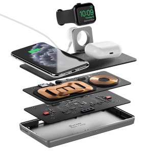 Ultra Power 3-in-1 Wireless Charging Dock for iPhone and Airpods with Apple Watch Charger Mount