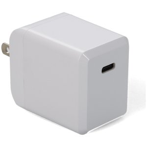 Wall Plug to USB 3.1 Type (C) 5V at 3A, 9V at 2A, or 12V at 1.5A 18W total for US White