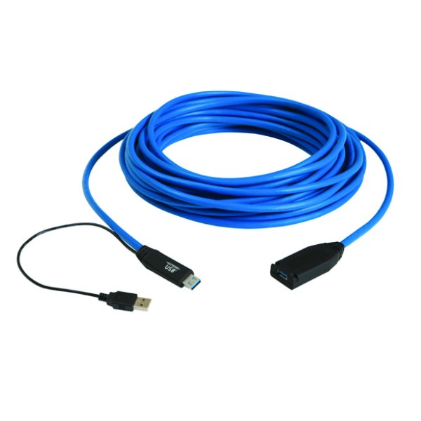 Black Box USB 3.0 15m USB cable USB 3.2 Gen 1 (3.1 Gen 1) USB A 2 x USB A Black, Blue