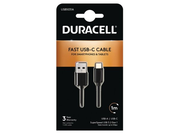 Duracell 1M USB Type-C to USB 3.0 Cable