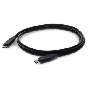 1.2m (4.0ft) USB 3.1 Type (C) Male to Male Thunderbolt-compatible Sync and Charge Black