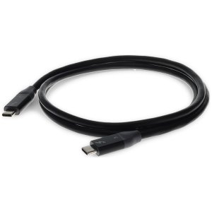 1.0m (3.3ft) USB 3.1 Type (C) Male to Male Thunderbolt®-compatible Sync and Charge Black Cable