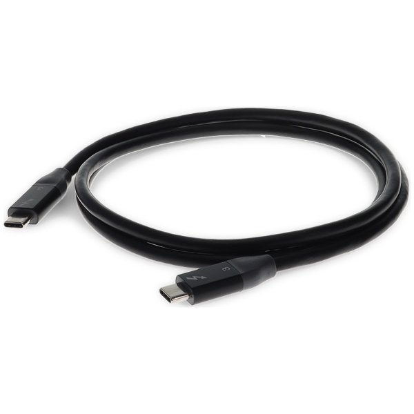 1.0m (3.3ft) USB 3.1 Type (C) Male to Male Thunderbolt®-compatible Sync and Charge Black Cable