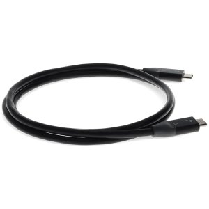 1.0m (3.3ft) USB 3.1 Type (C) Male to Male Thunderbolt®-compatible Sync and Charge Black Cable