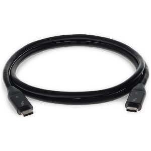 1.0m (3.3ft) USB 3.1 Type (C) Male to Male Thunderbolt®-compatible Sync and Charge Black Cable