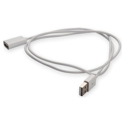 AddOn Networks USBEXTAB2MMFW USB cable USB 2.0 2 m USB A USB B White